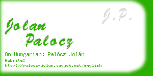 jolan palocz business card